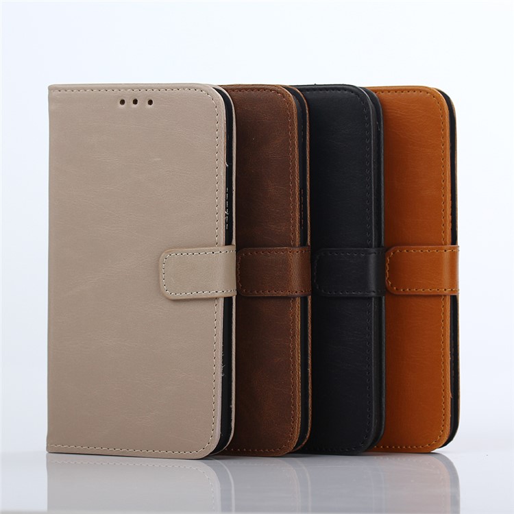 Retro Style Leather Case Stand Card Holder for Samsung Galaxy J5 SM-J500F - Brown-5