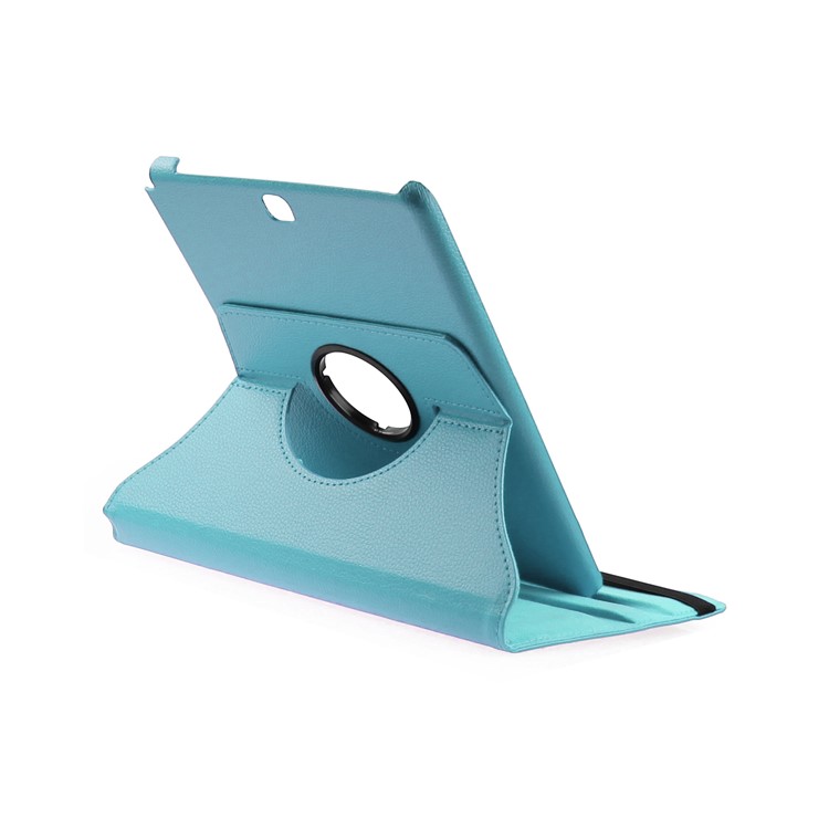 ENKAY Litchi Grain Leather Rotary Stand Cover for Samsung Galaxy Tab A 9.7 T550 T555 - Light Blue-1