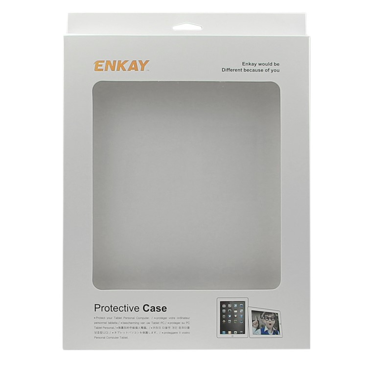 ENKAY Litchi Grain Leather Rotary Stand Cover for Samsung Galaxy Tab A 9.7 T550 T555 - Light Blue-4