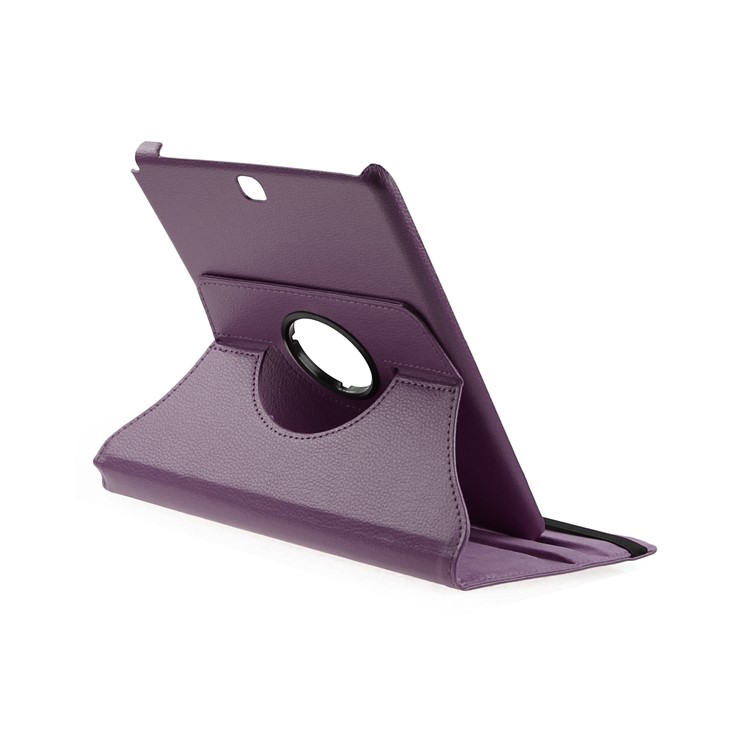 ENKAY Litchi Grain Leather Rotary Stand Cover for Samsung Galaxy Tab A 9.7 T550 T555 - Purple-1