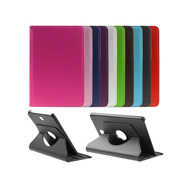 ENKAY Litchi Grain Leather Rotary Stand Cover for Samsung Galaxy Tab A 9.7 T550 T555 - Purple-2