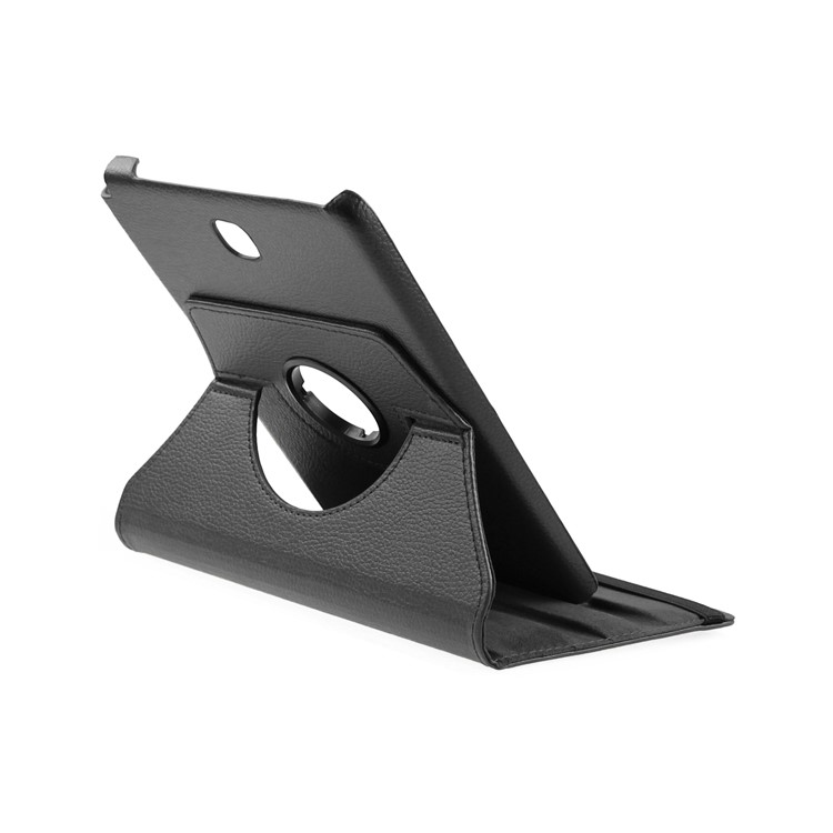 ENKAY Litchi Grain Leather Rotary Stand Case for Samsung Galaxy Tab A 8.0 T350 - Black-1