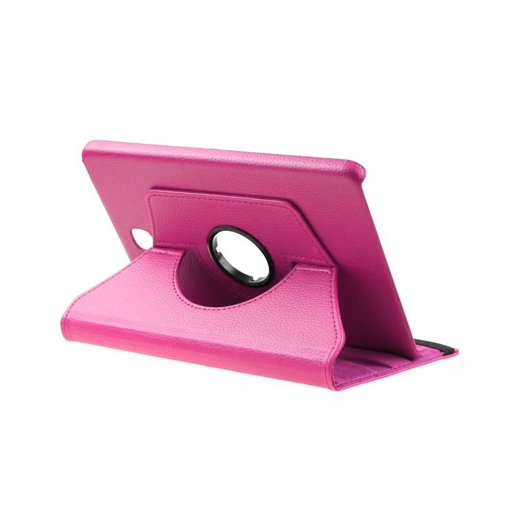 ENKAY Litchi Grain Leather Rotary Stand Shell for Samsung Galaxy Tab A 8.0 T350 - Rose-1