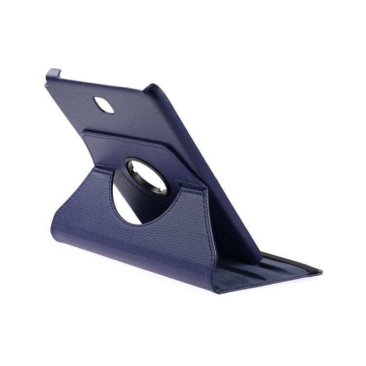 ENKAY Litchi Grain Leather Rotary Stand Cover for Samsung Galaxy Tab A 8.0 T350 - Dark Blue-1