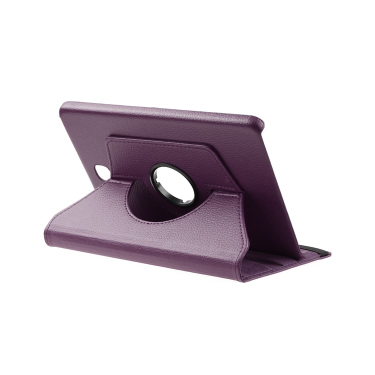 ENKAY Litchi Grain Leather Rotary Stand Cover for Samsung Galaxy Tab A 8.0 T350 - Purple-1