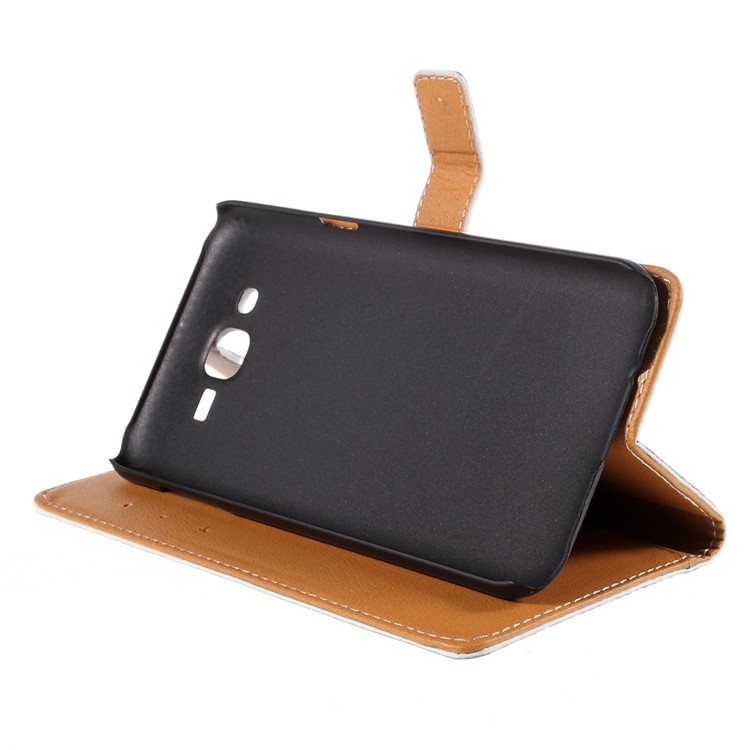 Wallet Leather Cover for Samsung Galaxy J7 SM-J700F with Stand - Dream Catcher-4