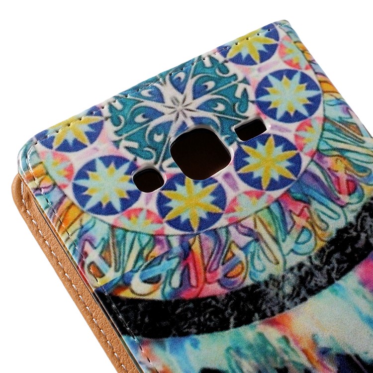 Wallet Leather Cover for Samsung Galaxy J7 SM-J700F with Stand - Dream Catcher-9