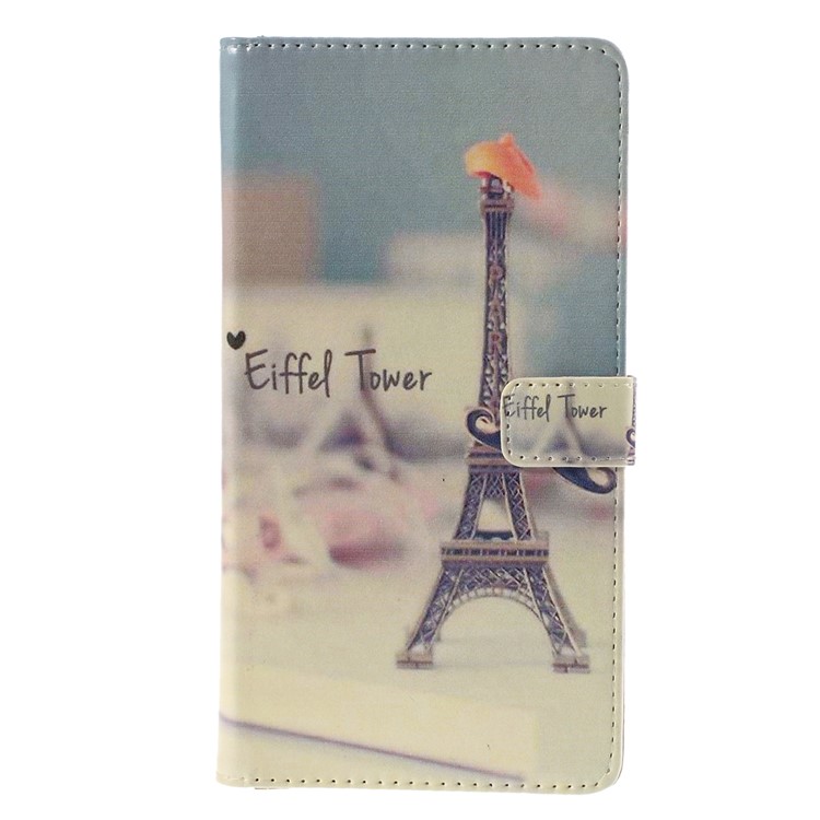 Wallet Leather Case for Samsung Galaxy J7 SM-J700F with Stand - Eiffel Tower-3