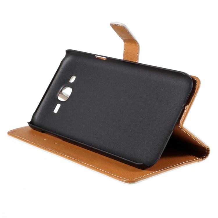 Wallet Leather Case for Samsung Galaxy J7 SM-J700F with Stand - Eiffel Tower-4