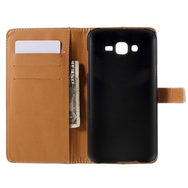 Wallet Leather Case for Samsung Galaxy J7 SM-J700F with Stand - Eiffel Tower-6