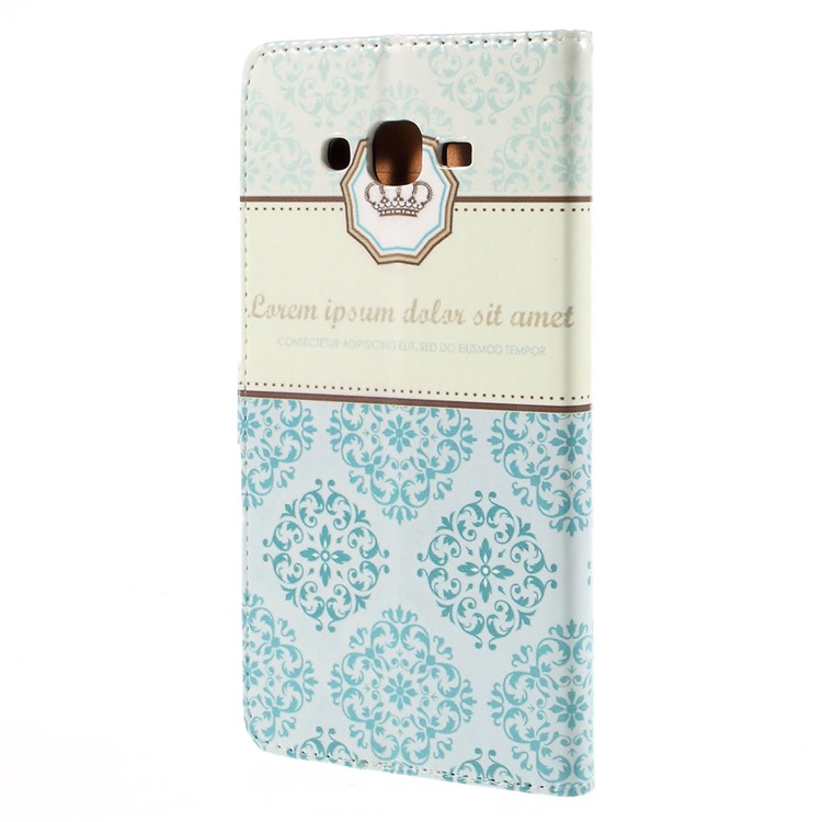 Wallet Leather Case for Samsung Galaxy J7 SM-J700F with Stand - Flower-2