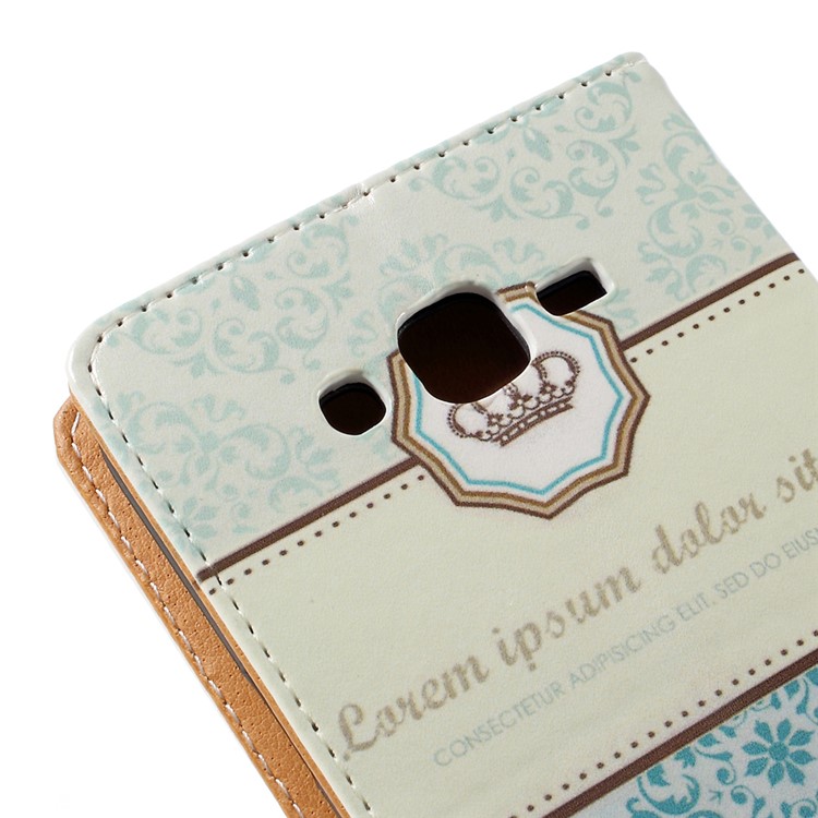 Wallet Leather Case for Samsung Galaxy J7 SM-J700F with Stand - Flower-9