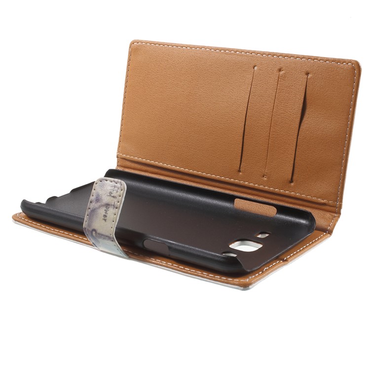 Wallet Leather Cover for Samsung Galaxy J5 SM-J500F - Eiffel Tower-9