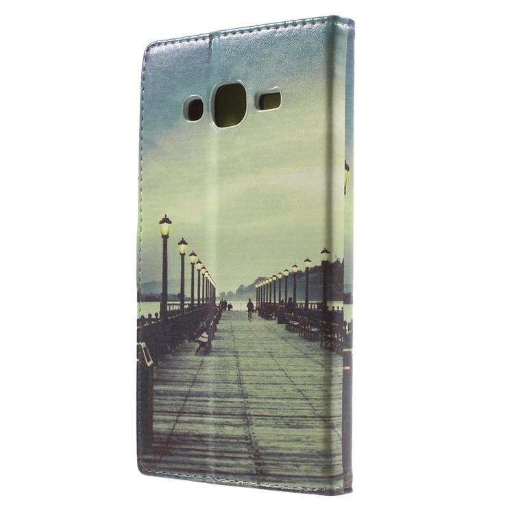 Bridge Pattern Wallet Leather Cover for Samsung Galaxy J5 SM-J500F-2