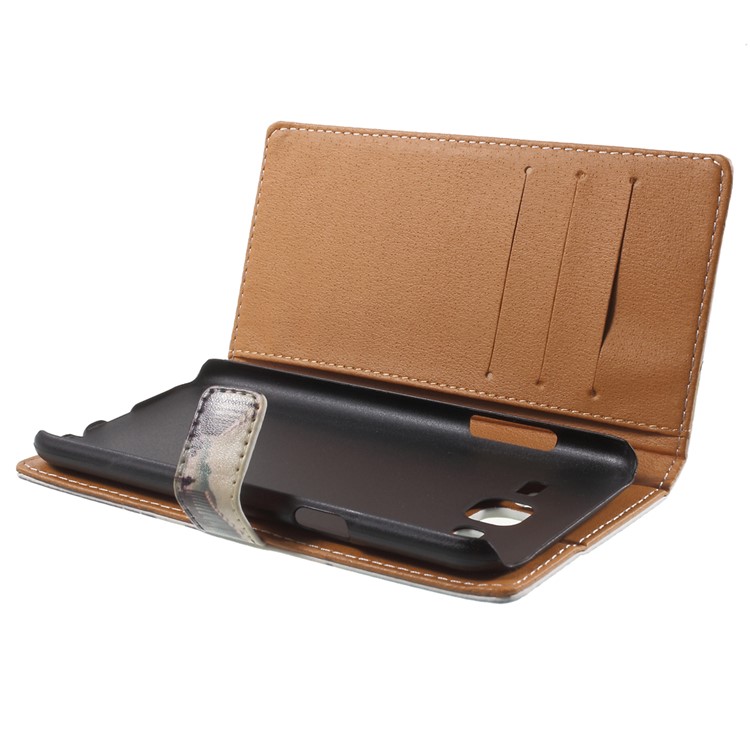 Bridge Pattern Wallet Leather Cover for Samsung Galaxy J5 SM-J500F-8