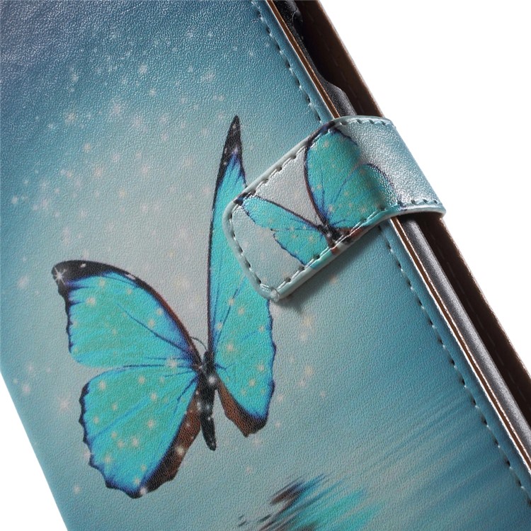 Wallet Leather Cover for Samsung Galaxy J5 SM-J500F - Blue Butterfly-6