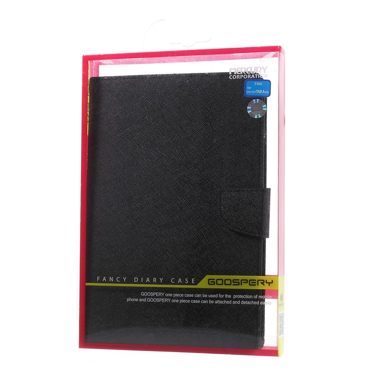 MERCURY GOOSPERY Fancy Diary Leather Case for Samsung Galaxy Tab A 8.0 T350 - Black-12