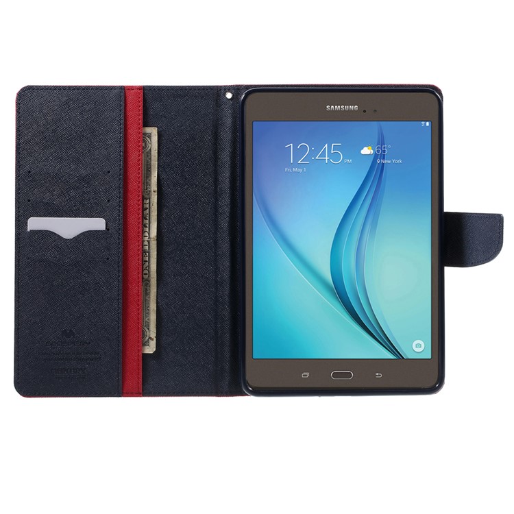 MERCURY GOOSPERY Fancy Diary Leather Cover for Samsung Galaxy Tab A 8.0 T350 - Red-6