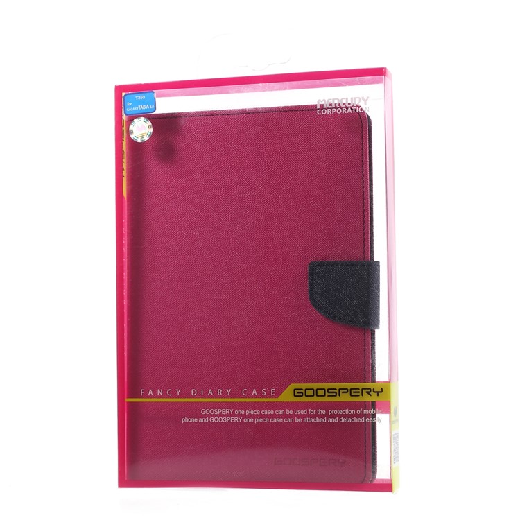 MERCURY GOOSPERY Leather Wallet Cover for Samsung Galaxy Tab A 8.0 T350 - Rose-12