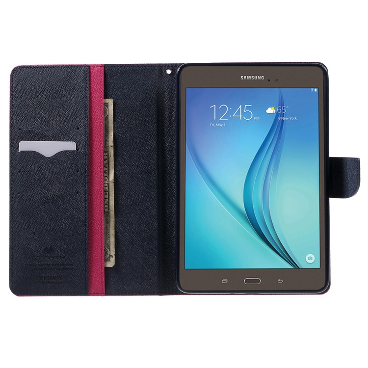 MERCURY GOOSPERY Leather Wallet Cover for Samsung Galaxy Tab A 8.0 T350 - Rose-6