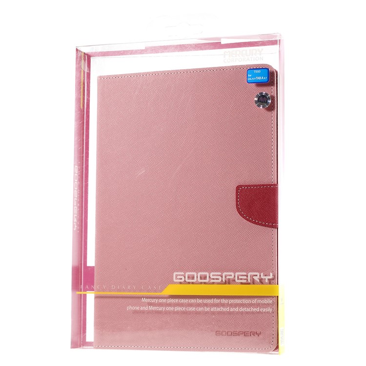 MERCURY GOOSPERY Leather Stand Cover for Samsung Galaxy Tab A 9.7 T550 T555 - Pink-10