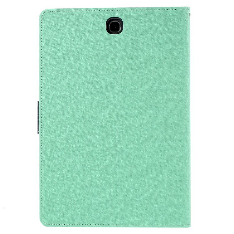 MERCURY GOOSPERY Leather Case for Samsung Galaxy Tab A 9.7 T550 T555 with Card Slots - Cyan-3