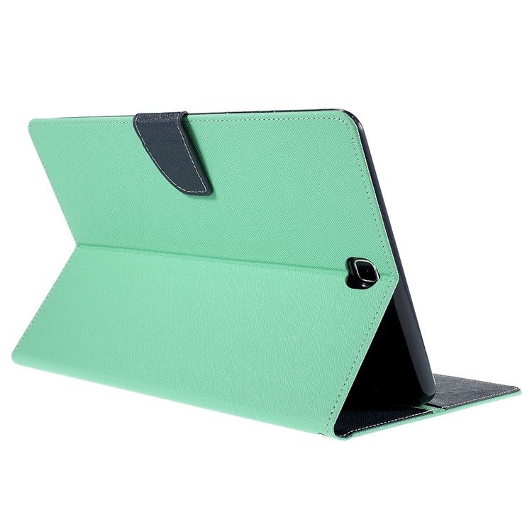 MERCURY GOOSPERY Leather Case for Samsung Galaxy Tab A 9.7 T550 T555 with Card Slots - Cyan-4