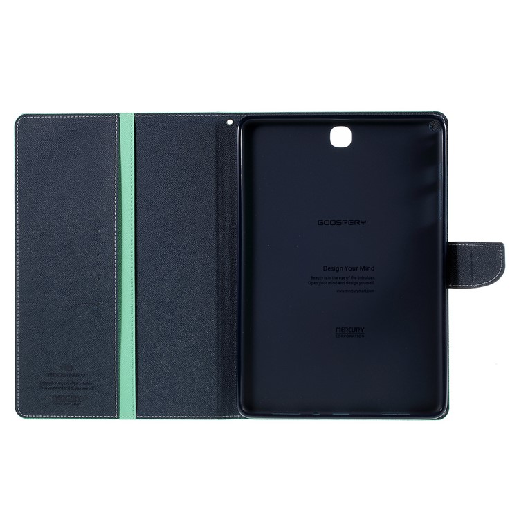 MERCURY GOOSPERY Leather Case for Samsung Galaxy Tab A 9.7 T550 T555 with Card Slots - Cyan-6