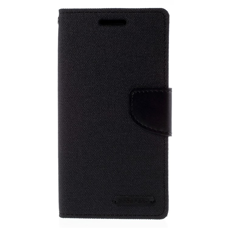 MERCURY GOOSPERY Canvas Leather Case for Samsung Galaxy Grand Prime SM-G530H - Black-3