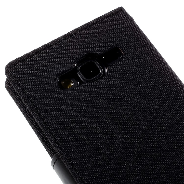 MERCURY GOOSPERY Canvas Leather Case for Samsung Galaxy Grand Prime SM-G530H - Black-9