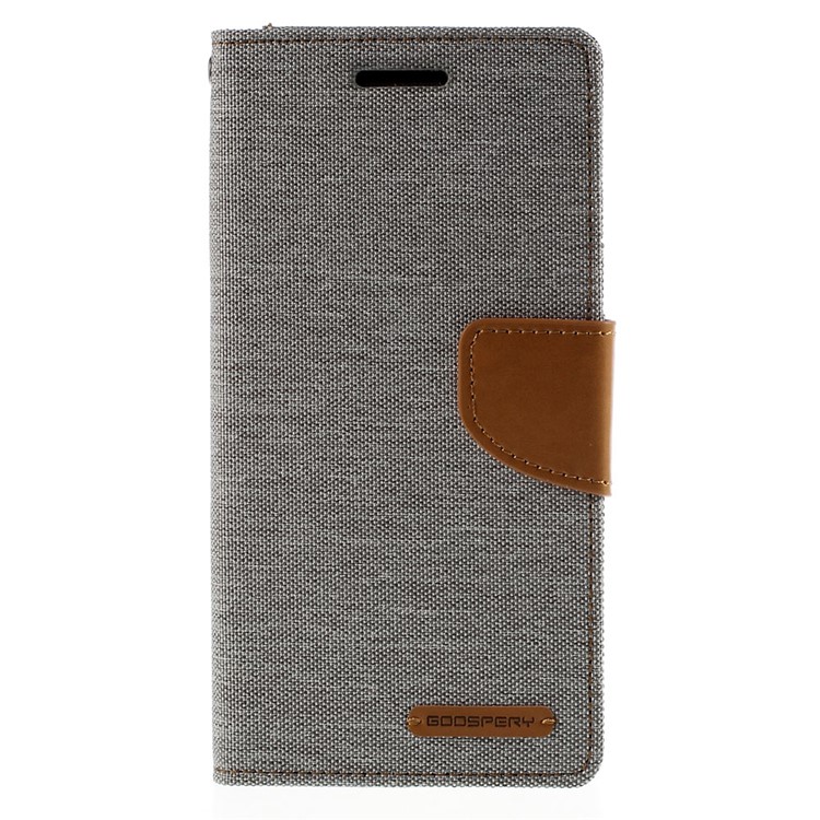 MERCURY GOOSPERY Canvas Leather Cover for Samsung Galaxy Grand Prime SM-G530H - Grey-3