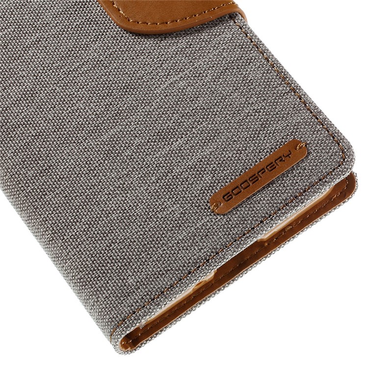 MERCURY GOOSPERY Canvas Leather Cover for Samsung Galaxy Grand Prime SM-G530H - Grey-7