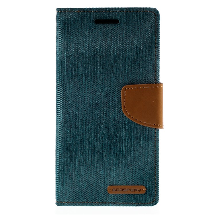 MERCURY GOOSPERY Canvas Leather Stand Cover for Samsung Galaxy Grand Prime SM-G530H - Green-3