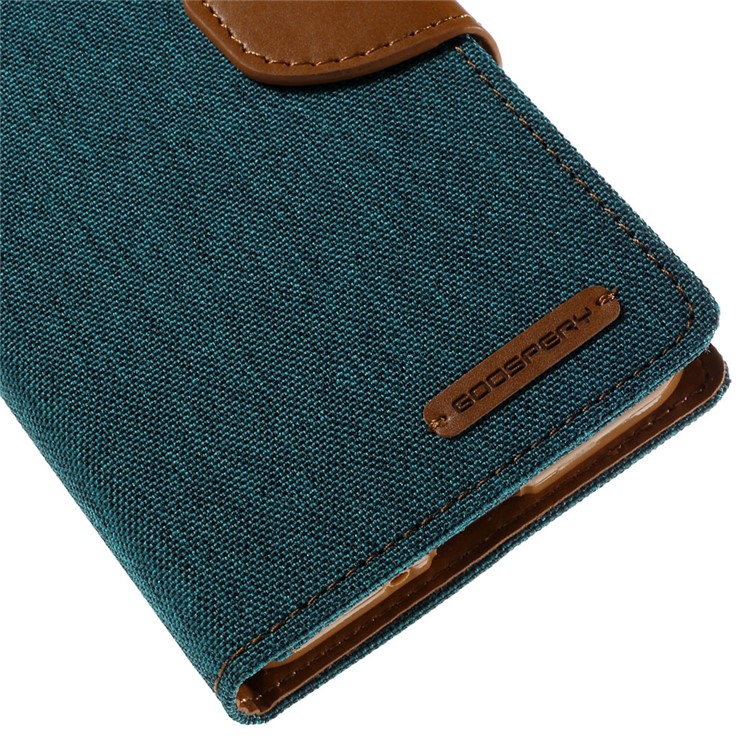 MERCURY GOOSPERY Canvas Leather Stand Cover for Samsung Galaxy Grand Prime SM-G530H - Green-7