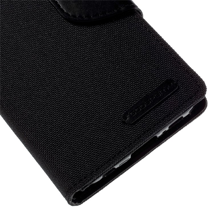 MERCURY GOOSPERY Canvas Leather Case for Samsung Galaxy S6 Edge G925 - Black-8