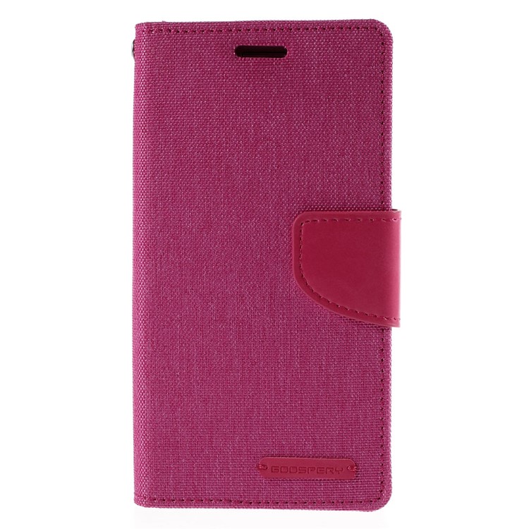 MERCURY GOOSPERY Canvas Leather Case Cover for Samsung Galaxy S6 Edge G925 - Rose-3