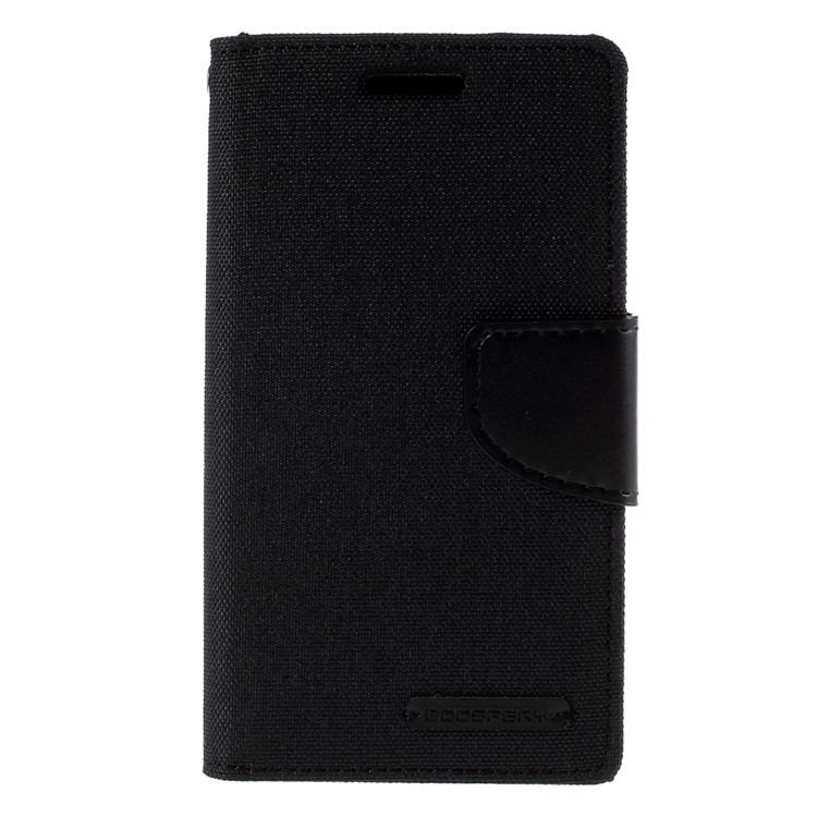 MERCURY GOOSPERY Canvas Leather Case for Samsung Galaxy Core Prime SM-G360 - Black-3