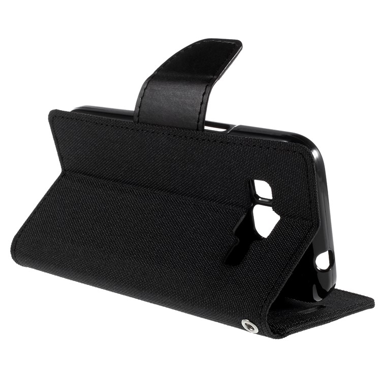 MERCURY GOOSPERY Canvas Leather Case for Samsung Galaxy Core Prime SM-G360 - Black-5