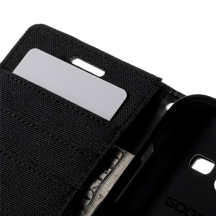 MERCURY GOOSPERY Canvas Leather Case for Samsung Galaxy Core Prime SM-G360 - Black-7