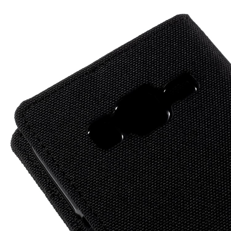 MERCURY GOOSPERY Canvas Leather Case for Samsung Galaxy Core Prime SM-G360 - Black-9