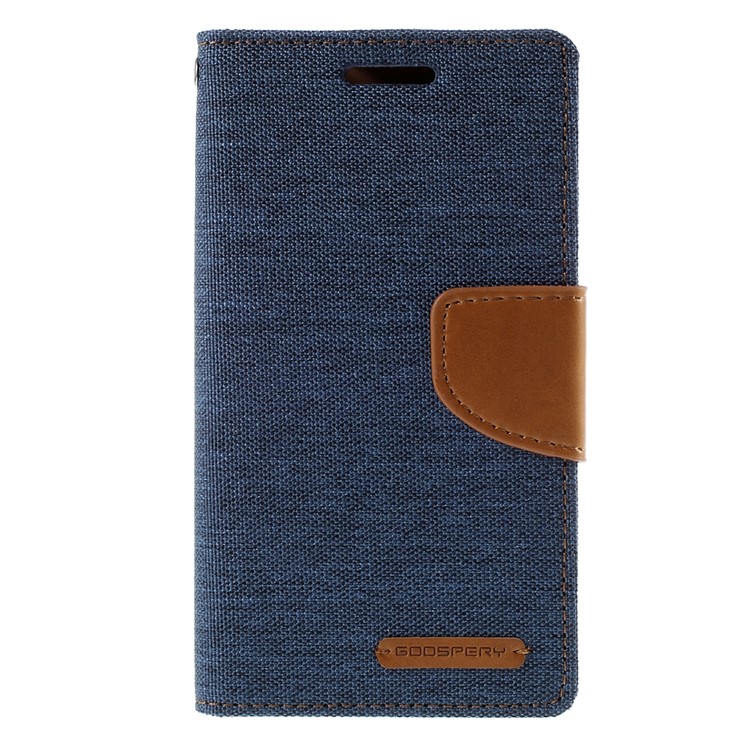 MERCURY GOOSPERY Canvas Leather Stand Case for Samsung Galaxy Core Prime SM-G360 - Deep Blue-3