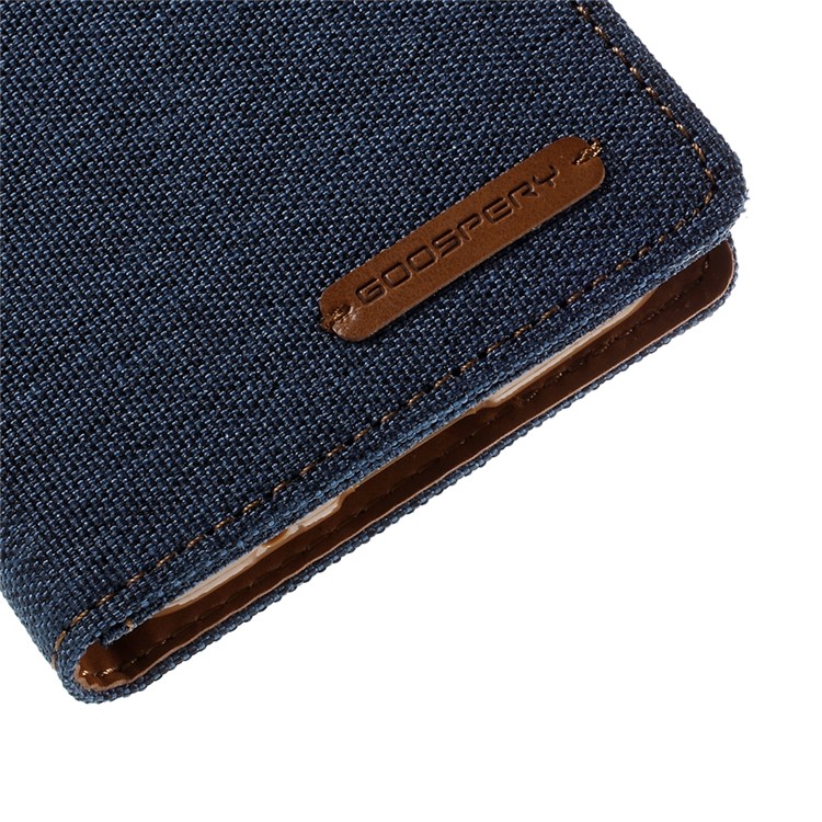 MERCURY GOOSPERY Canvas Leather Stand Case for Samsung Galaxy Core Prime SM-G360 - Deep Blue-8