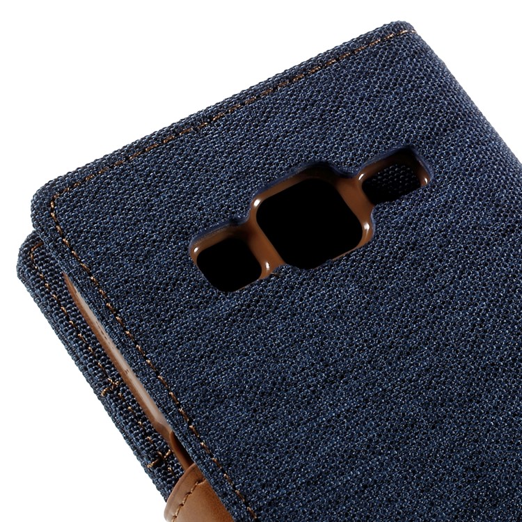 MERCURY GOOSPERY Canvas Leather Stand Case for Samsung Galaxy Core Prime SM-G360 - Deep Blue-9