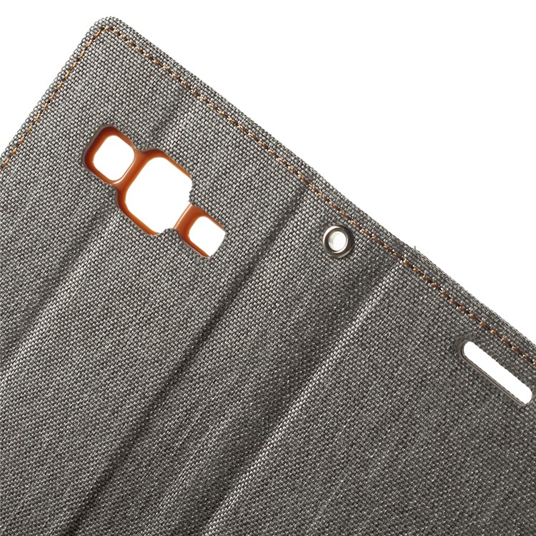MERCURY GOOSPERY Canvas Leather Cover for Samsung Galaxy Core Prime SM-G360 - Grey-6