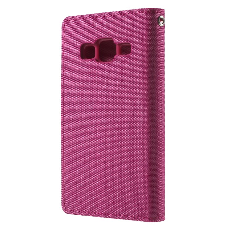 MERCURY GOOSPERY Canvas Leather Case for Samsung Galaxy Core Prime SM-G360 - Rose-2
