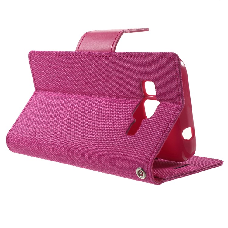 MERCURY GOOSPERY Canvas Leather Case for Samsung Galaxy Core Prime SM-G360 - Rose-3