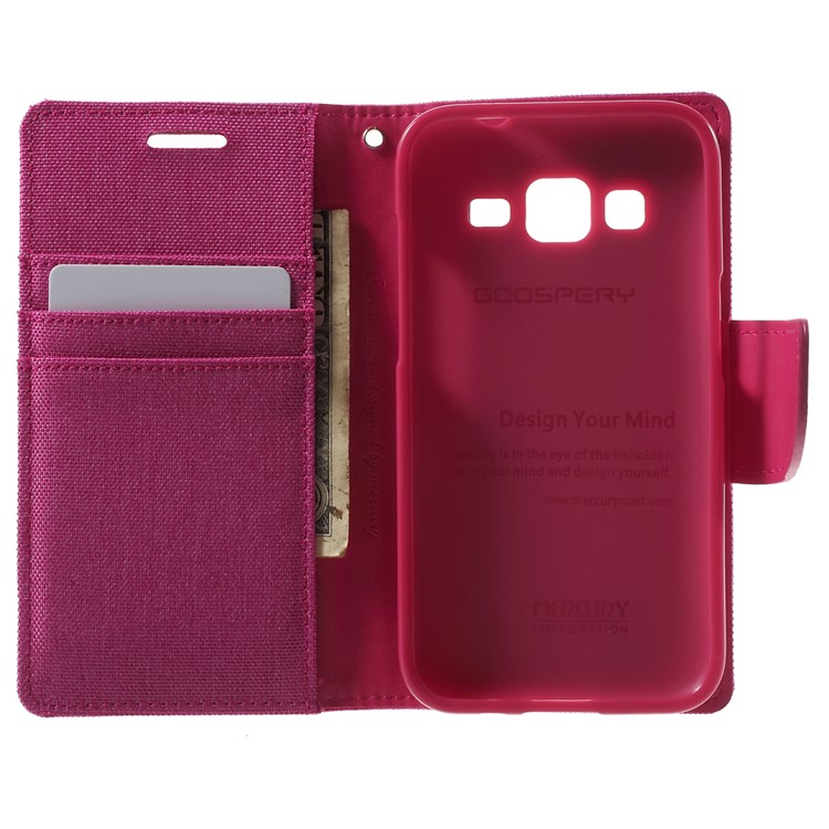 MERCURY GOOSPERY Canvas Leather Case for Samsung Galaxy Core Prime SM-G360 - Rose-4