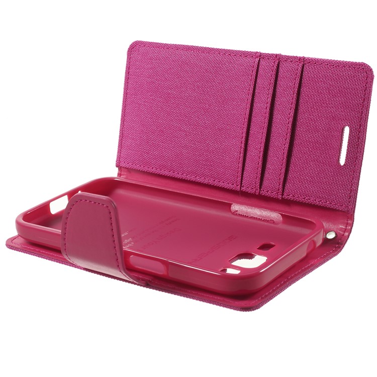 MERCURY GOOSPERY Canvas Leather Case for Samsung Galaxy Core Prime SM-G360 - Rose-8
