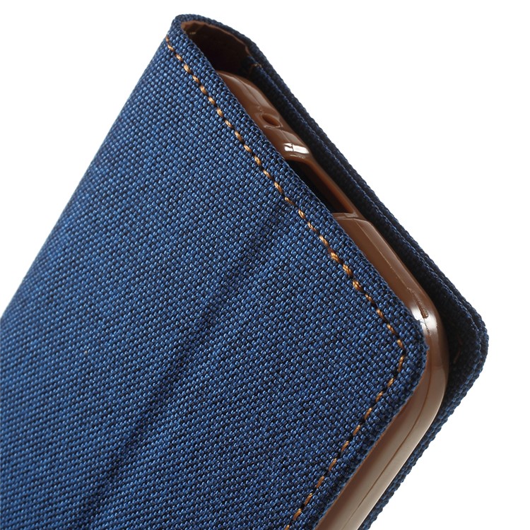 MERCURY GOOSPERY Canvas Leather Cover for Samsung Galaxy Core Prime SM-G360 - Light Blue-7