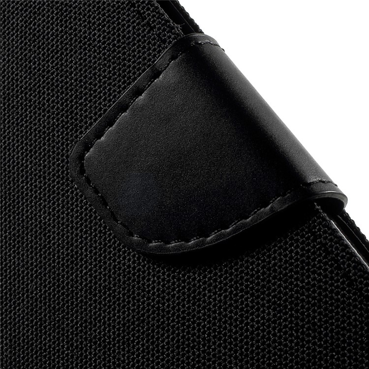 MERCURY GOOSPERY Canvas Leather Case for Samsung Galaxy A3 SM-A300F - Black-9
